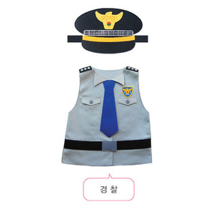 직업별조끼의상+머리띠(경찰)